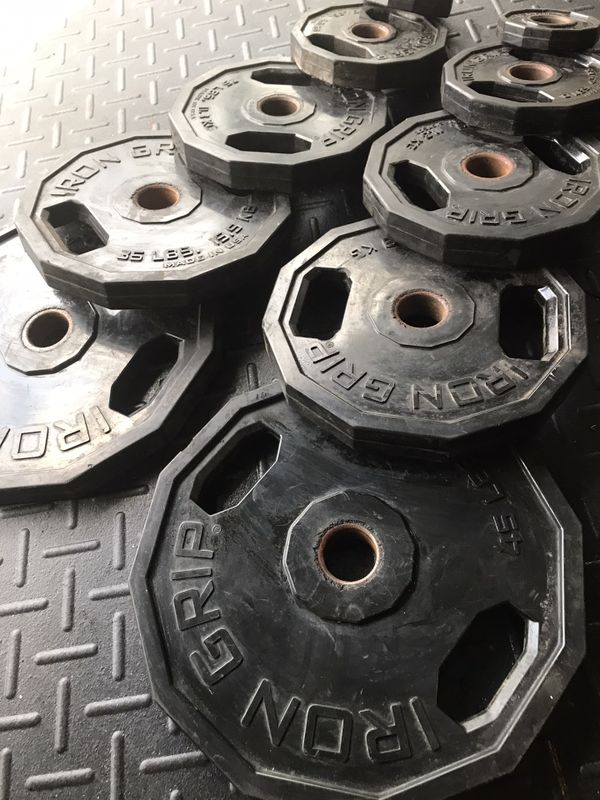 IRON GRIP URETHANE OLYMPIC PLATE SET for Sale in Wesley Chapel, FL ...