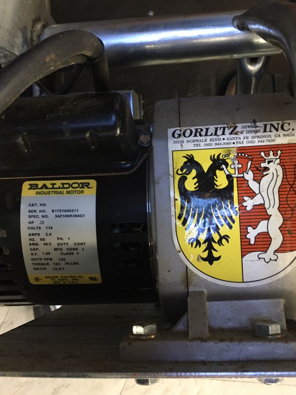 Gorlitz GO 62 Sewer/Drain Cleaning Machine for Sale in Lakewood, CA