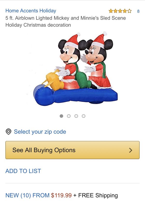 minnie blow up christmas