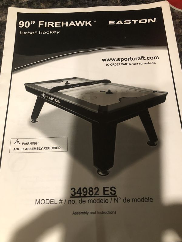 Easton Air Hockey Table Firehawk 90 Obo For Sale In Wood Ridge