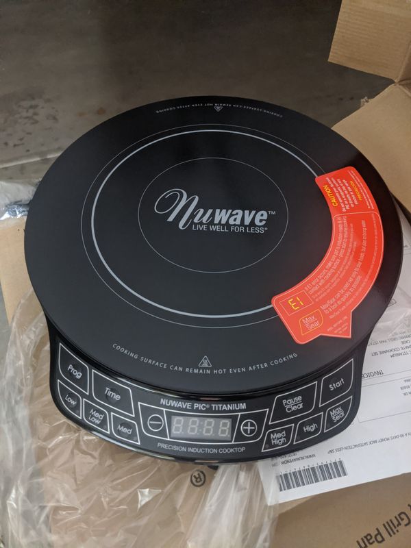 (2) BRAND NEW NuWave Induction Cooktops with several NuWave pots/pans