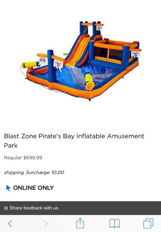 blast zone pirate's bay inflatable