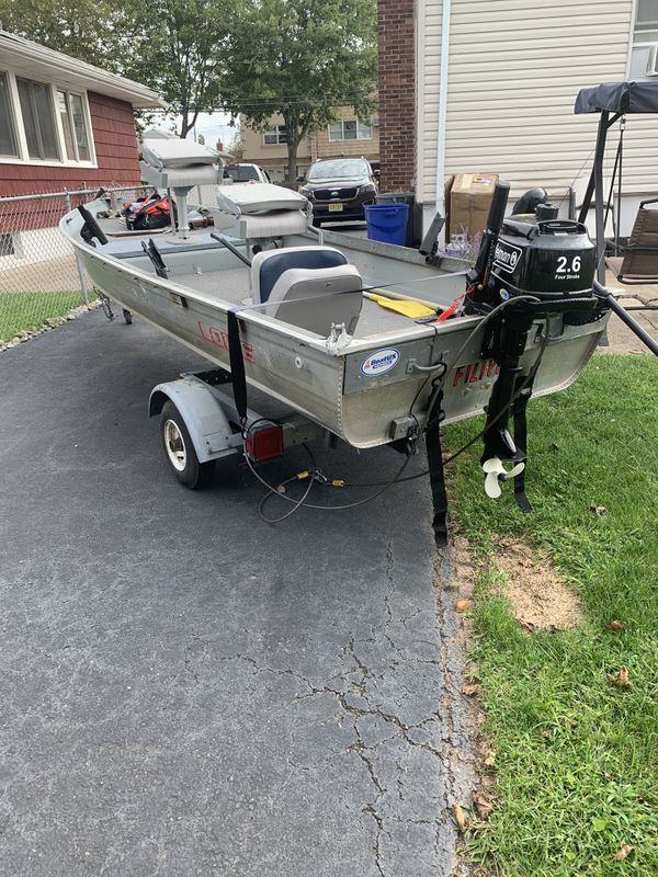 12 foot aluminum boat with trailer good condition for Sale in Staten ...