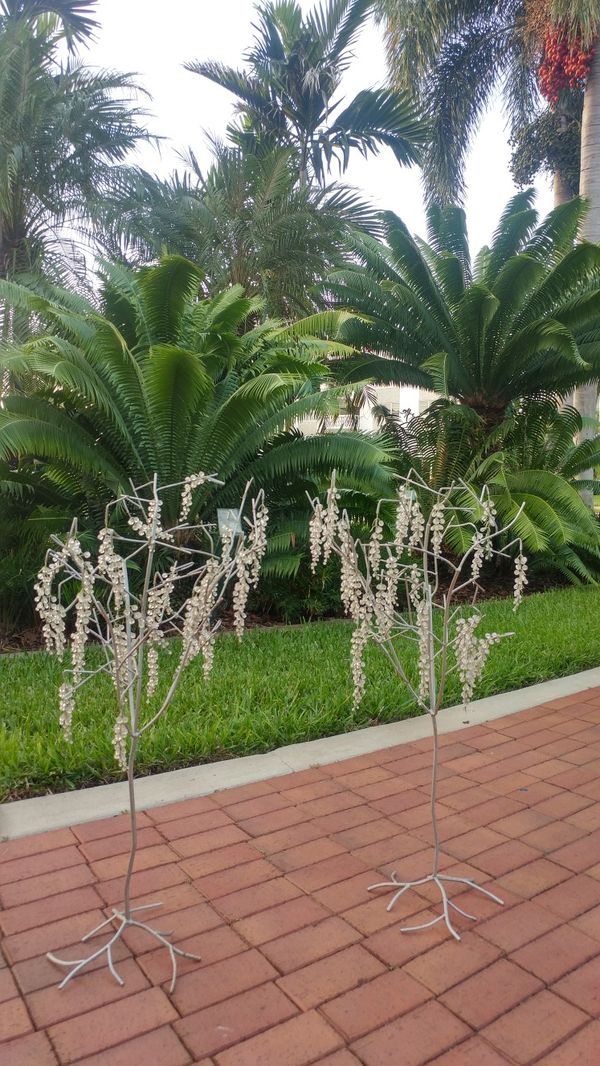 (2) Nice Decorative Sliver Metal Trees GREAT FOR CHRISTMAS HOLIDAY 36