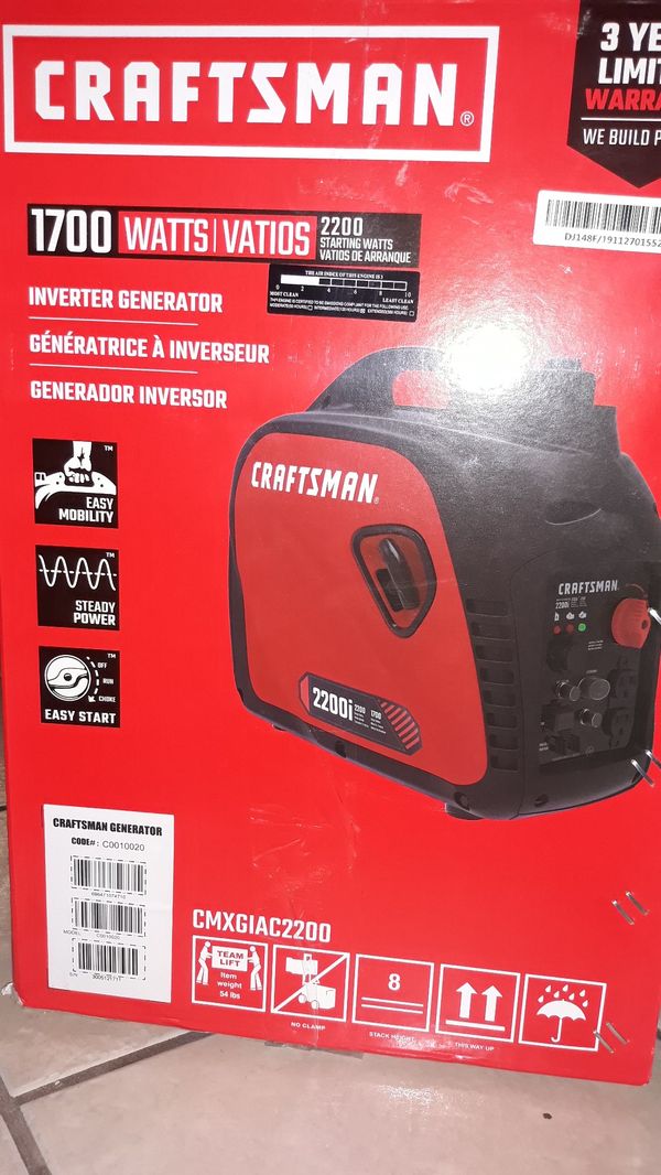 craftsman generator 2200 watt