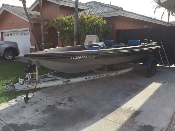 1987 Ranger 371v Bass Boat 18ft With Original Ranger Trail Trailer (No ...