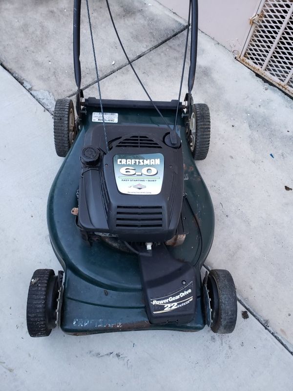 Craftsman lawn mower 6hp, 22