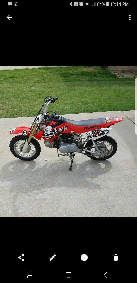 2007 honda crf50 dirt bike with uni air filter and 88cc 