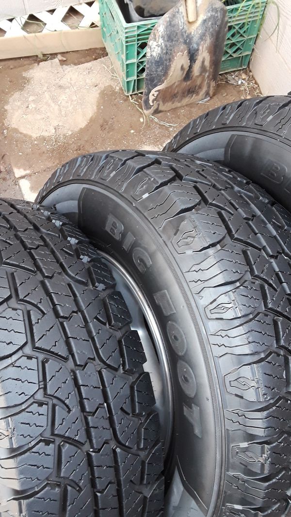 Big O Tire Big Foot T/A All Terrain Tires 265 75 R16 & Toyota 6 Lug