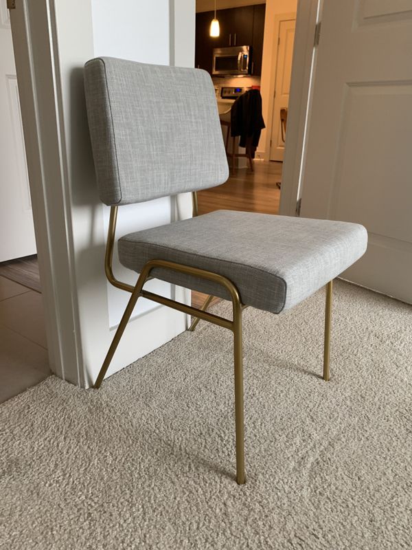 Brand New West Elm Wire Frame Upholstered Dining Chair for Sale in