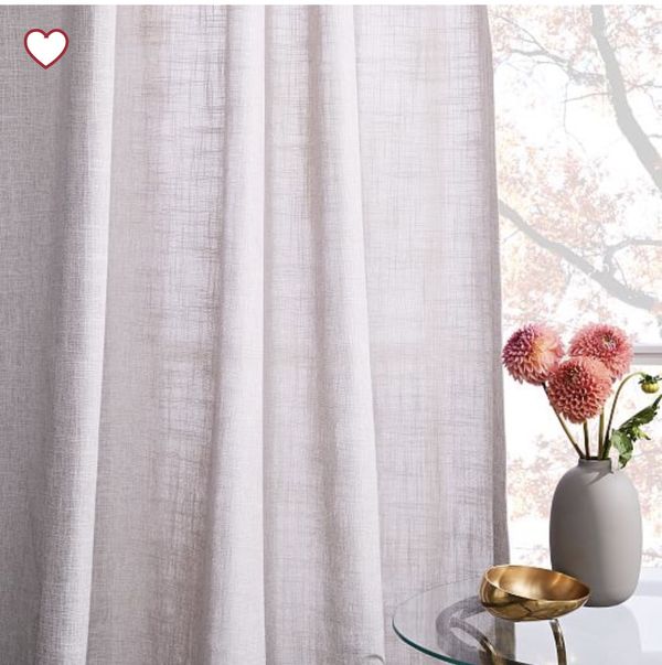 West Elm Crossweave Curtain Set - Dusty Blush for Sale in Seattle, WA