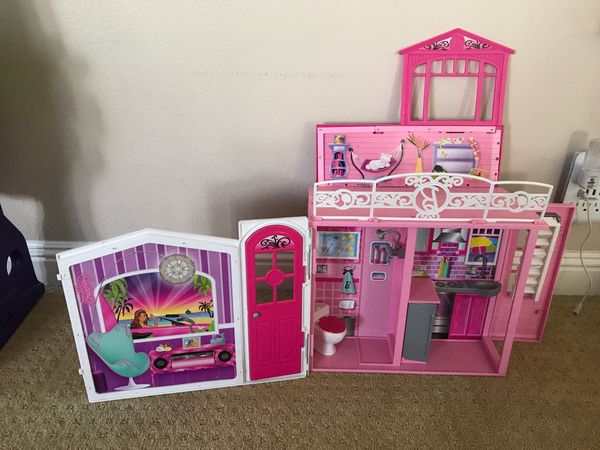 barbie glam portable doll house