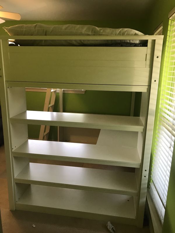 Pottery Barn Loft bed w/desk and shelves for Sale in Dallas, TX OfferUp
