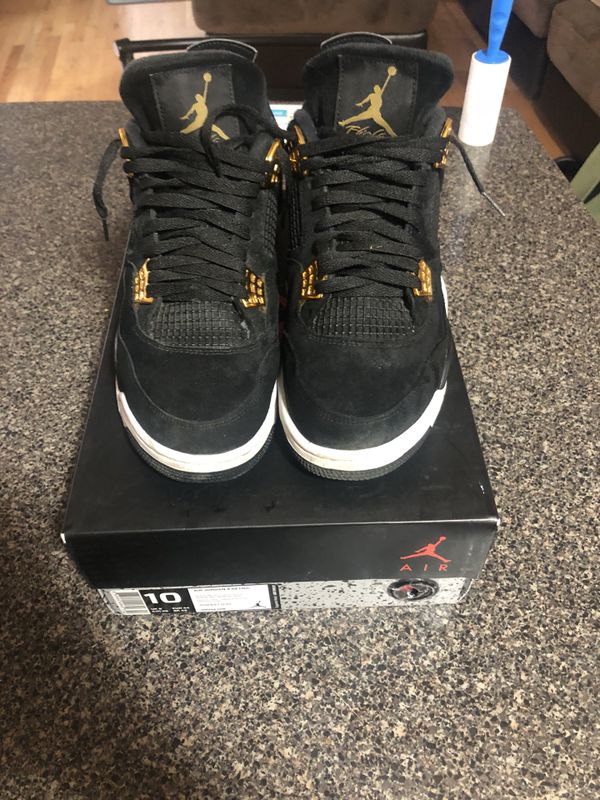 Jordan retro 4s black and gold 150 size 11 Jordan retro 4 “kaws” rare ...