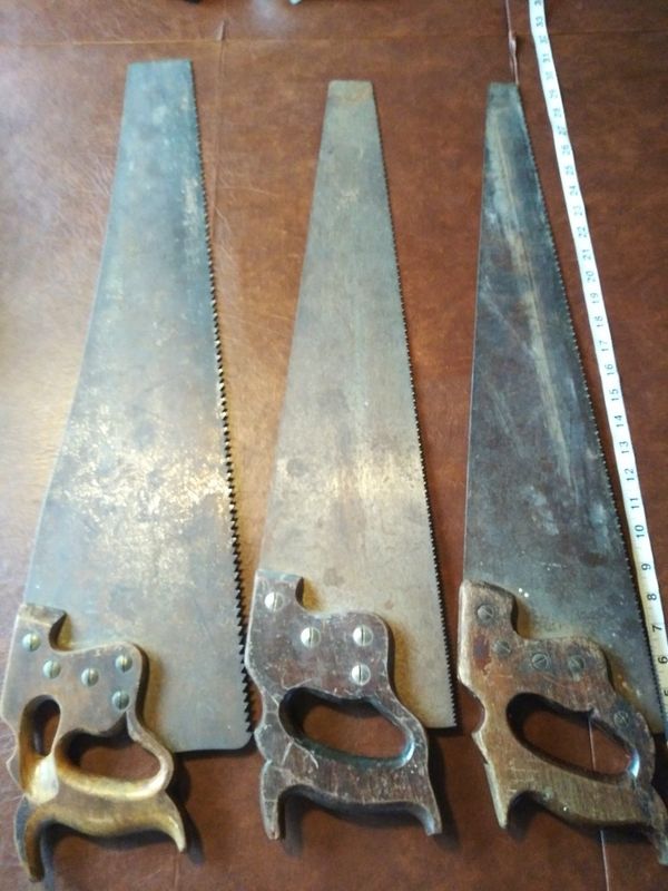 Antique Disston 28" Hand Saw x3 for Sale in WA OfferUp