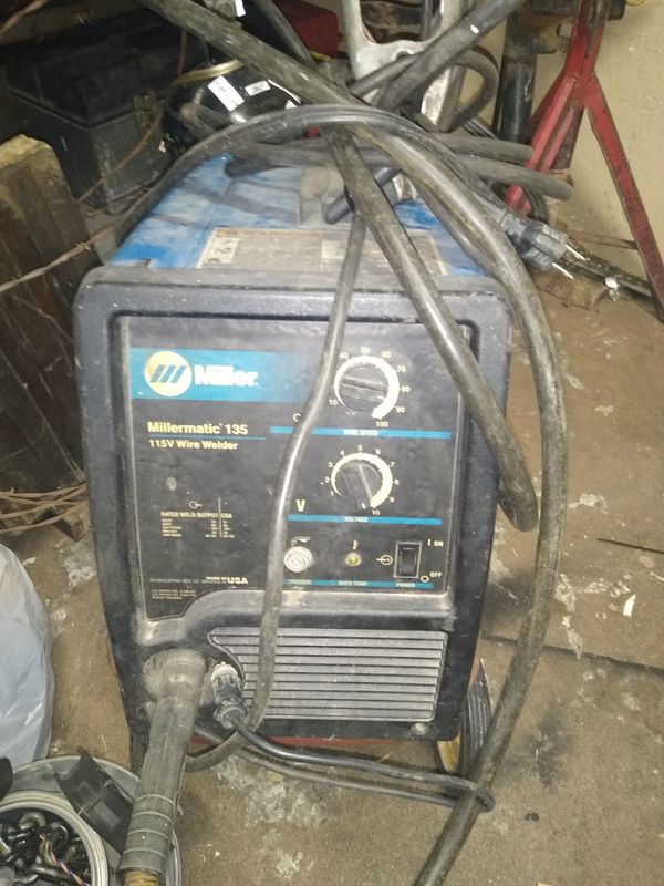 Millermatic 135 mig welder with tank full house regulators for Sale in