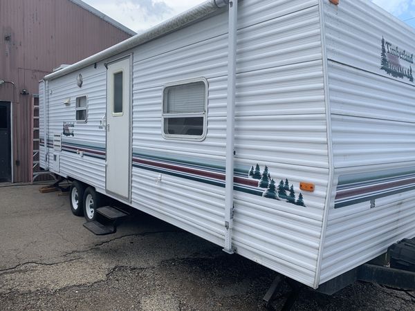 2002 Timberland 28 foot bunkhouse one slide travel trailer for Sale in ...