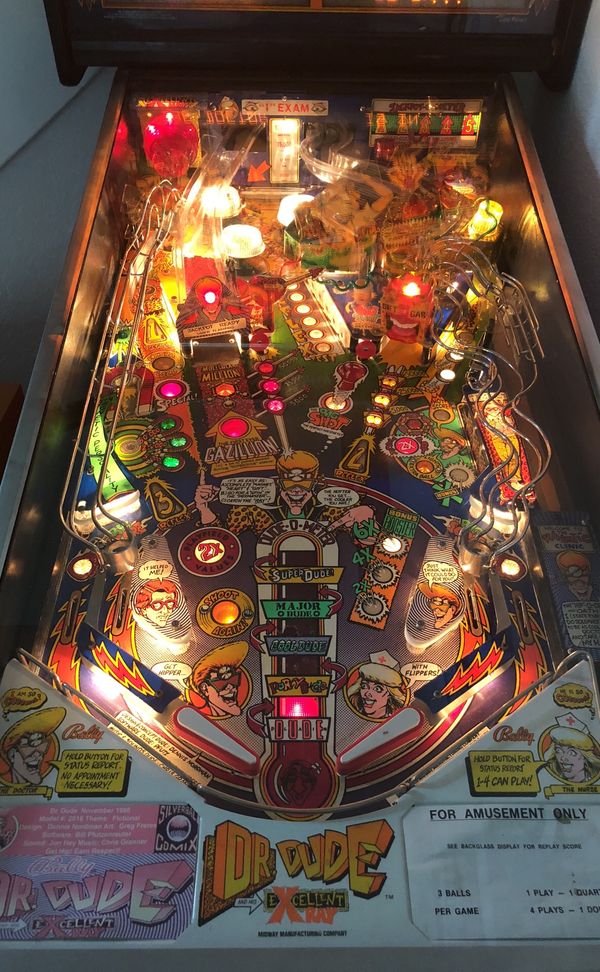 Dr dude pinball machine perfect working condition for Sale in Royal ...