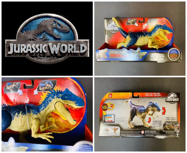 jurassic world battle at big rock allosaurus toy