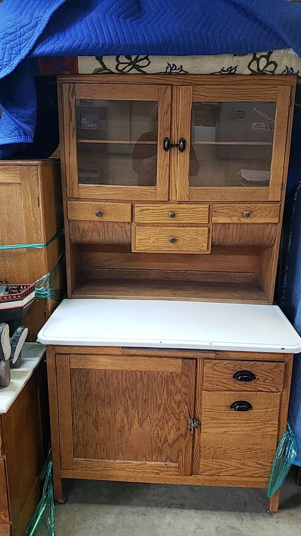 Antique Oak Kitchen/ Hoosier Cabinet for Sale in Olympia ...