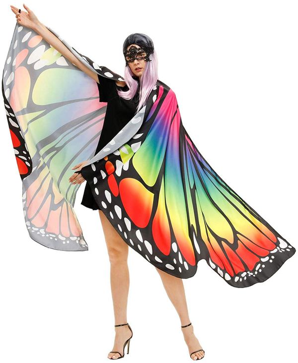 Butterfly Wings Costume Adult Halloween Butterfly Cape Costume Women ...