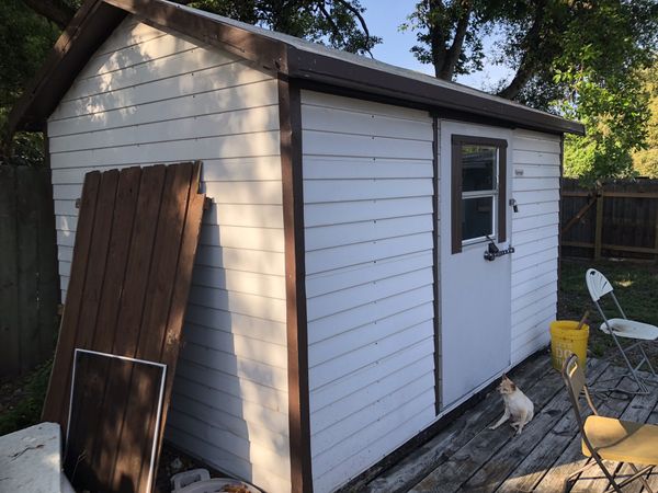 Smithbilt Bull Shed 12x8. AC window, wired for electric