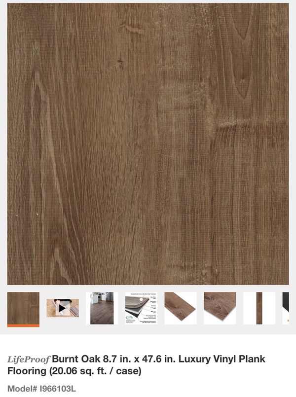 LifeProof Burnt Oak 8.7 in. x 47.6 in. Luxury Vinyl Plank Flooring for Sale in Glendale, AZ