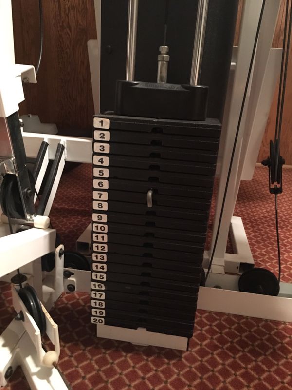 Parabody 525 Home Gym: leg press, row, incline bench, lat pull down ...