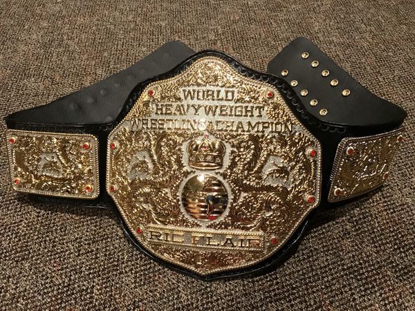 WCW WWE WWF NWA Big Gold belt - real leather for Sale in Brick, NJ ...