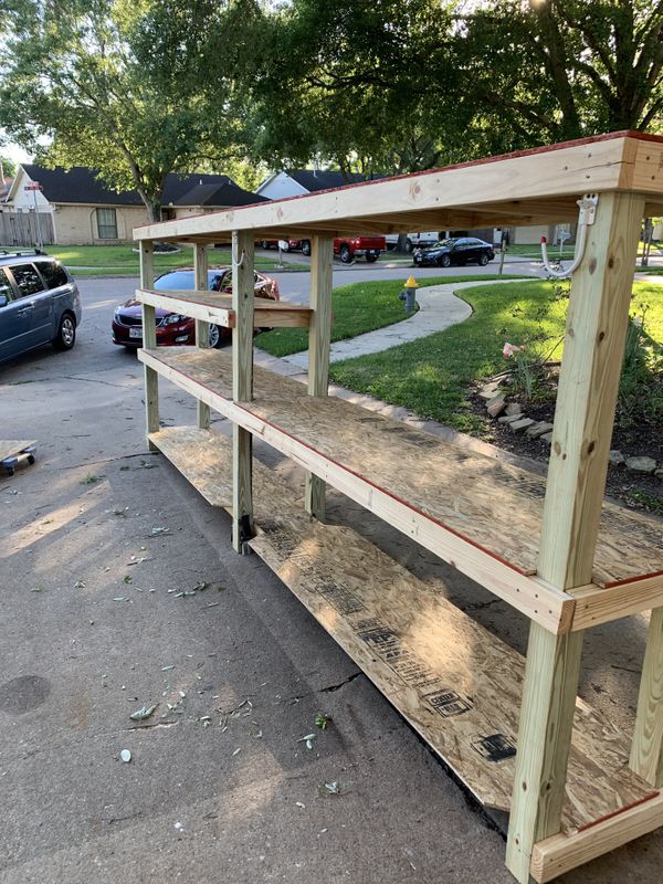 custom garage mobile shelves $150 plus materials for sale