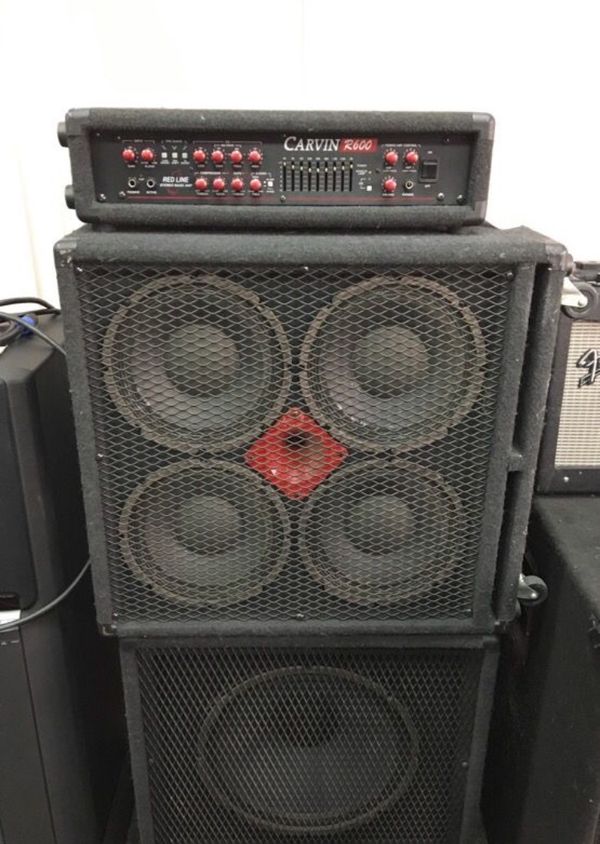 Carvin Red Eye Bass Amp Set R600 RL410T RL115 for Sale in