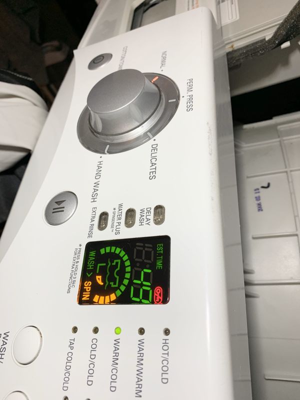 LG Washing Machine Model WM2016CW AGL31533001, PANEL ASSEMBLY,CONTROL