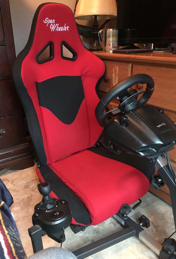 Xbox one Logitech steering wheel, shifter, pedals, and