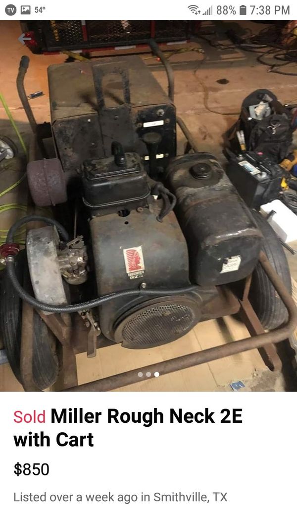 Miller roughneck 2e welder with cart for Sale in Dallas, TX - OfferUp