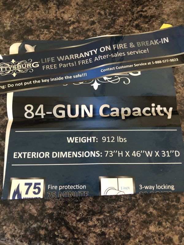 gettysburg 84 gun fireproof safe fg72