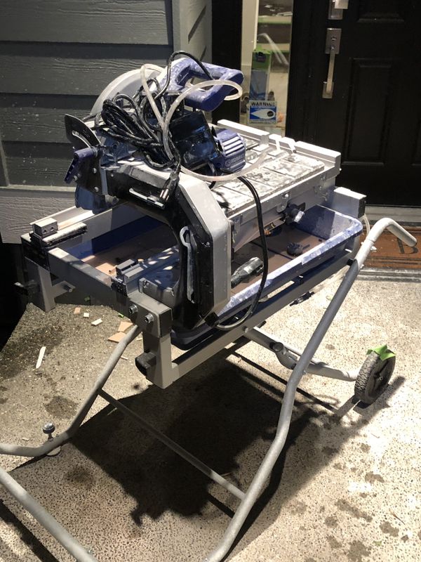 Kobalt 10” Tile saw . Brand new used once for bathroom remodel. I will