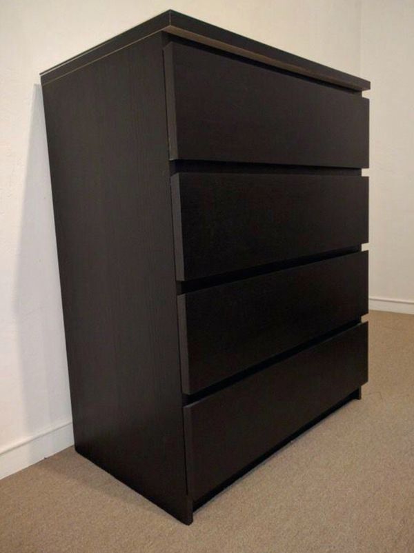 Ikea Black 4 Drawer Dresser Chest For Sale In San Francisco