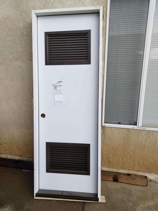 NEW PRE HUNG DOUBLE VENTED UTILITY CLOSET DOOR for Sale in