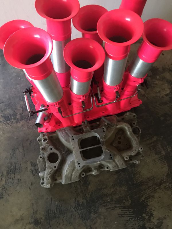 Hilburn Big block 454 Crower Chevy stack fuel injection intake manifold