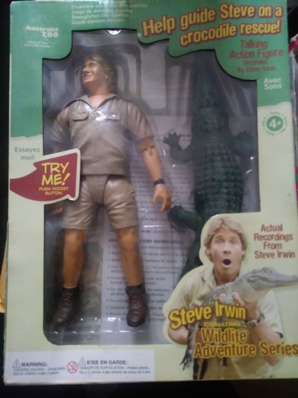 steve irwin talking crocodile rescue action figure