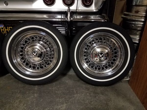 14x6 McLane tru classic tru ray lowrider white wall tires 4 lug spokes ...