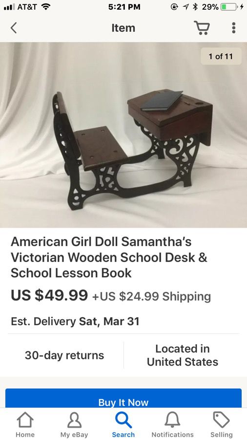 American Girl Doll School Desk Samantha S For Sale In Plantation