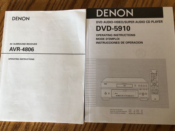 Denon Avr 4806 Denon Dvd 5910 For Sale In Placentia Ca Offerup