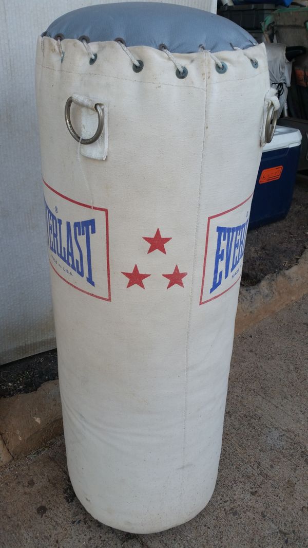Everlast Punching Bag Canvas White Made in USA for Sale in