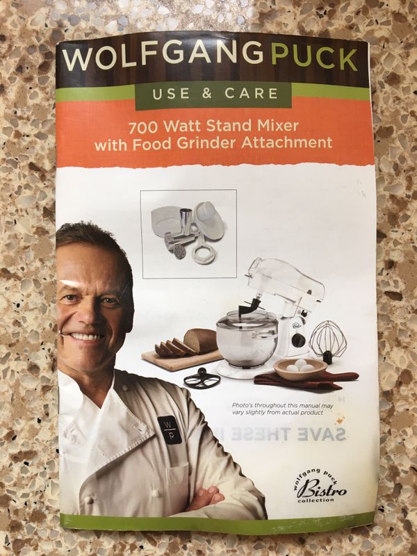 Wolfgang Puck Bistro Collection Stand Mixer with all attachments