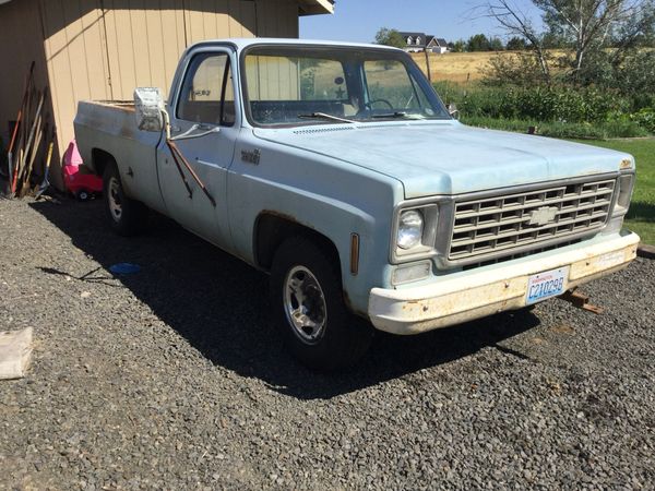 1976 Chevy 3/4 ton, 350 motor and turbo 400 transmission, runs and ...