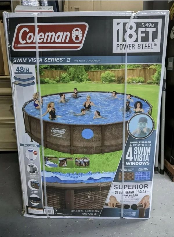 coleman 18 x 48 pool water capacity