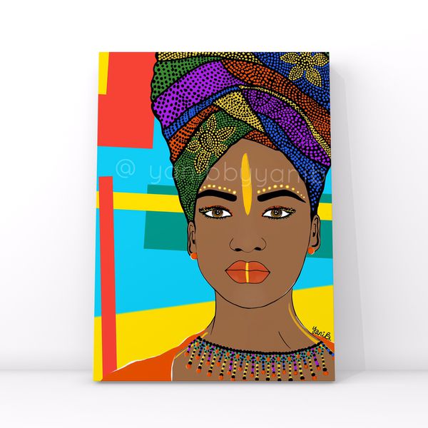 African Queen| Original Painting Fine Art Print | Black Art | Colorful ...