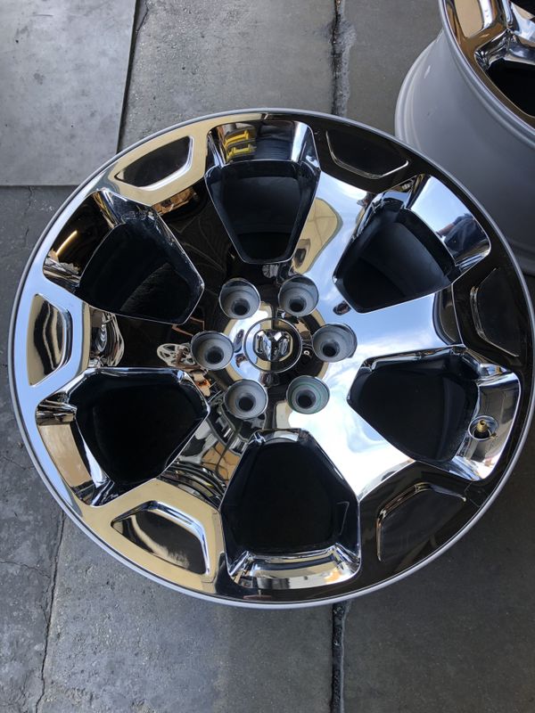 2019 Dodge Ram used Factory Chrome 20” wheels, new bolt pattern, set of