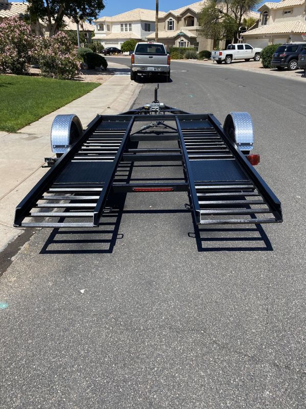 Tilt bed Car Hauler with Winch Trades accepted. for Sale in Gilbert, AZ ...